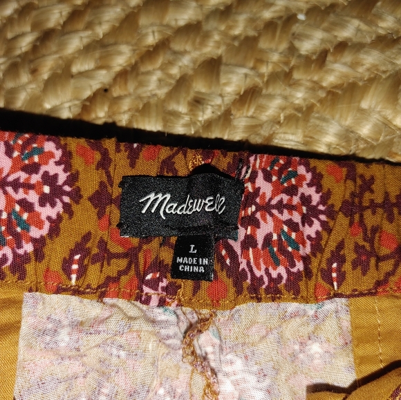 Madewell Drapey Shorts Paisley Brown Sz.L - Picture 5 of 6